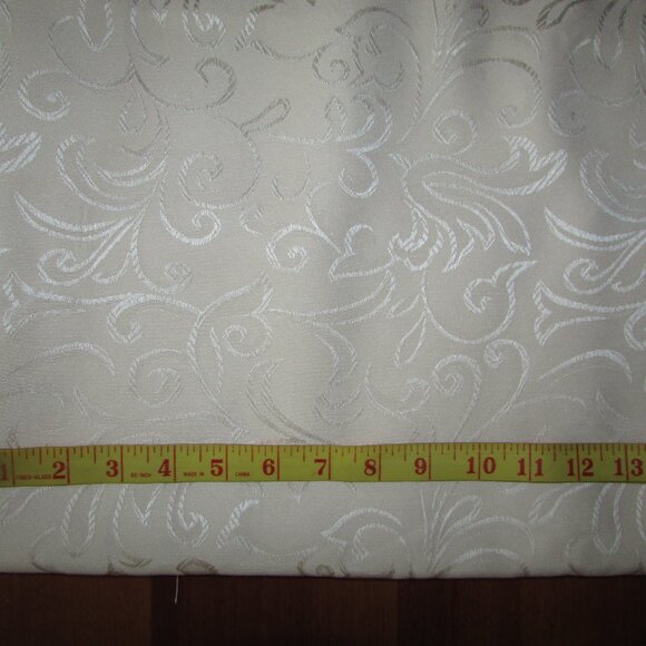 Jacquard Fabric - Creamy Off White - 74" x 100" - Picture 12 of 16